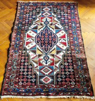 Ritka Hamadan kézi csomózású középméretű perzsa szőnyeg 200x130