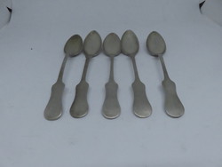 5pcs 13 lats antique silver teaspoon, Vienna, 1864