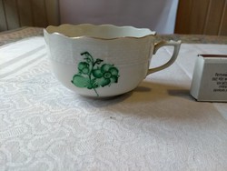 Herendi teás csésze zöld mintával