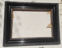 Fekete mutatós kép keret, festmény keret, tükör keret