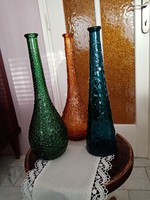 Retro olasz Empoli  üveggyűjtemény - borostyán, kék, zöld