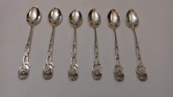 6 hildesheimer roses in a solid silver coffee spoon