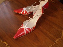 Fany fashion 38 red custom leather shoes! New!