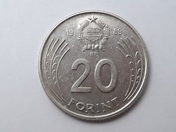 Hungarian 20 forint 1989 coin - Hungarian metal twenty 20 ft 1989 coin