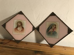 Old small framed holy image couple