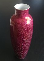Hollóházi márványozott váza