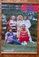 Omega együttes 1988 | ritka, dedikált poszter | Adidas márkajelzés