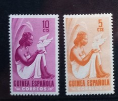 Guinea | spanyol gyarmat | postatiszta bélyegpár