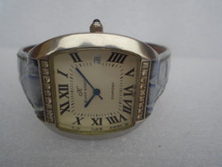 Cartier style diamond watch with 18 large pieces of African brilliant cut