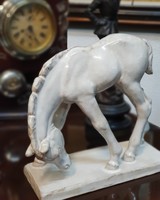 Rudolf Rempel szobrászművész (1892-1970) Art Deco kerámia ló szobor