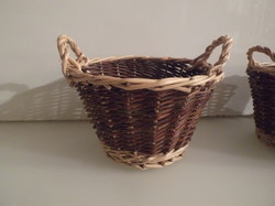 Basket - new - cane - handicraft - Austrian - 11 x 7 cm