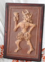 János Németh Munkácsy Prize-winning ceramic artist - the devil's wall painting - the prize of the autumn fair in Zalaegerszeg