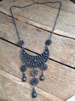 Old handcrafted silver plated necklace