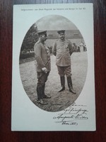 Hindenburg and William. World War II postcard
