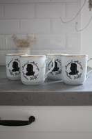 Epiag mozart porcelain cup, mug- 4pcs beautiful, flawless