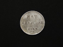 Szabadságharc ezüst Hat krajczár 1849 Nagybánya - ingyenes posta