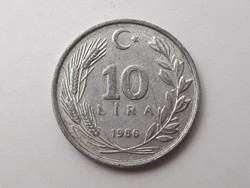 Törökország 10 Líra 1986 érme - Török 10 lira 1986 külföldi pénzérme