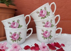 5 db Kahla mesés  rózsás virágos 3 dl-es csészék  kakaós bögrék nosztalgia porcelán egyben eladó