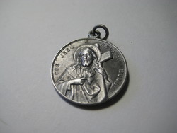 Antik  ezüst medál   ,egyházi témájú  kb 30 mm