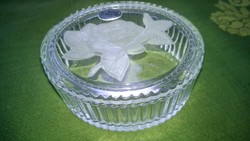 French modern crystal butter dish - sugar dish - bonbonnier - perfect piece