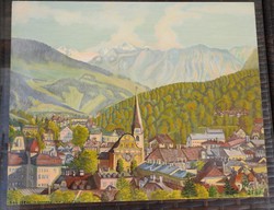 Bad Ischl Ausztriában _ német kortárs festő festménye