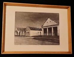 FK/161 - Béla Tassy graphic artist – Slovak houses copper engraving
