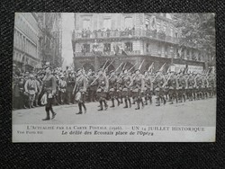World War I French postcard victory parade
