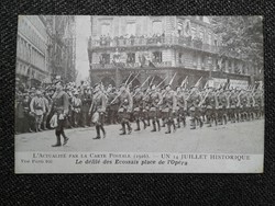 I. világháború francia képeslap győzelmi felvonulás