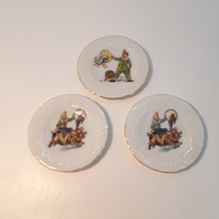 Victoria czechoslovakia porcelán mini tálkák, bohócos 3 db