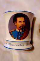 Mug, ii. Memorial mug with portrait of King Louis of Bavaria