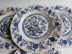 Old enoch wedgwood blue onion - onion patterned flat plates - 4 pieces