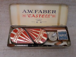 Old vintage a.W. Faber castell metal plate box