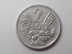 Lengyelország 2 Zloty 1974 érme - Lengyel 2 ZL 1974 külföldi pénzérme