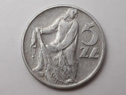 Lengyelország 5 Zloty 1960 érme - Lengyel 5 ZL 1960 külföldi pénzérme