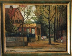 Original 73x91 cm oil painting by Emil Gádor (1911-1998)