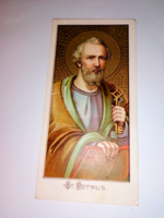 Antique holy image, in prayer book, St. Peter 1908. 17.