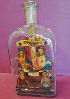 1883 Patience Glass Tweezers in Bottle.
