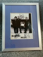 Depeche Mode kép/foto Keretben, ALÁÍRVA  Dave Gahan ,Martin Gore, Andy Fletcher