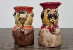 Erzsébet Fórizsné Sárai handicraft ceramic candle holders-smoking coma
