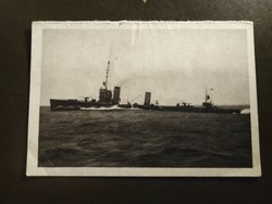 Warship torpedo boat - German postcard 1933-34