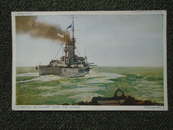 British warship - English postcard