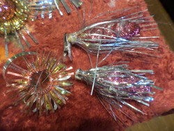 3 pcs retro, lamellar Christmas tree decorations in one, in good condition.