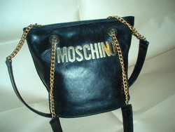 Vintage moschino genuine leather shoulder bag