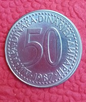 50 Dinars from Yugoslavia from 1987