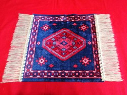 Silk mokett rug, tablecloth, small size, old.
