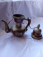 Copper jug pouring decanter dragon ornate