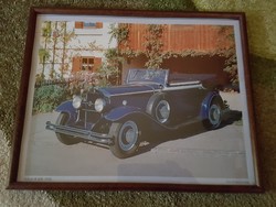 Picture frame, old car picture 31x25