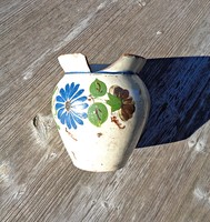 Antique hand painted floral patterned ceramic bastard