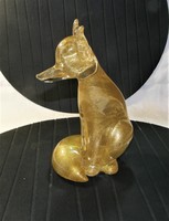 Róka - Ritkaság Archimede Seguso Murano - Arany tartalmú üveg szobor - Jelzett