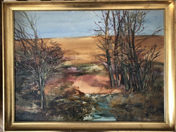 Almost gábor: field, 60x80 cm, oil painting